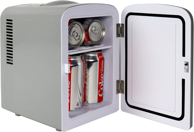 Koolatron Diet Coke Mini Fridge - Refrigerator for Bedroom Skincare Office, Portable Table Top Beverage Cooler, 12V 110V Refrigerador For Drinks, Soda, Wine, Use In Car, Dorm, Outdoor, Patio, 6 Can - Image 5